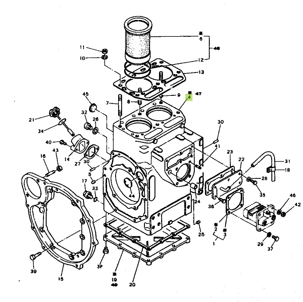 Bloc Motor Yanmar 124465-01011