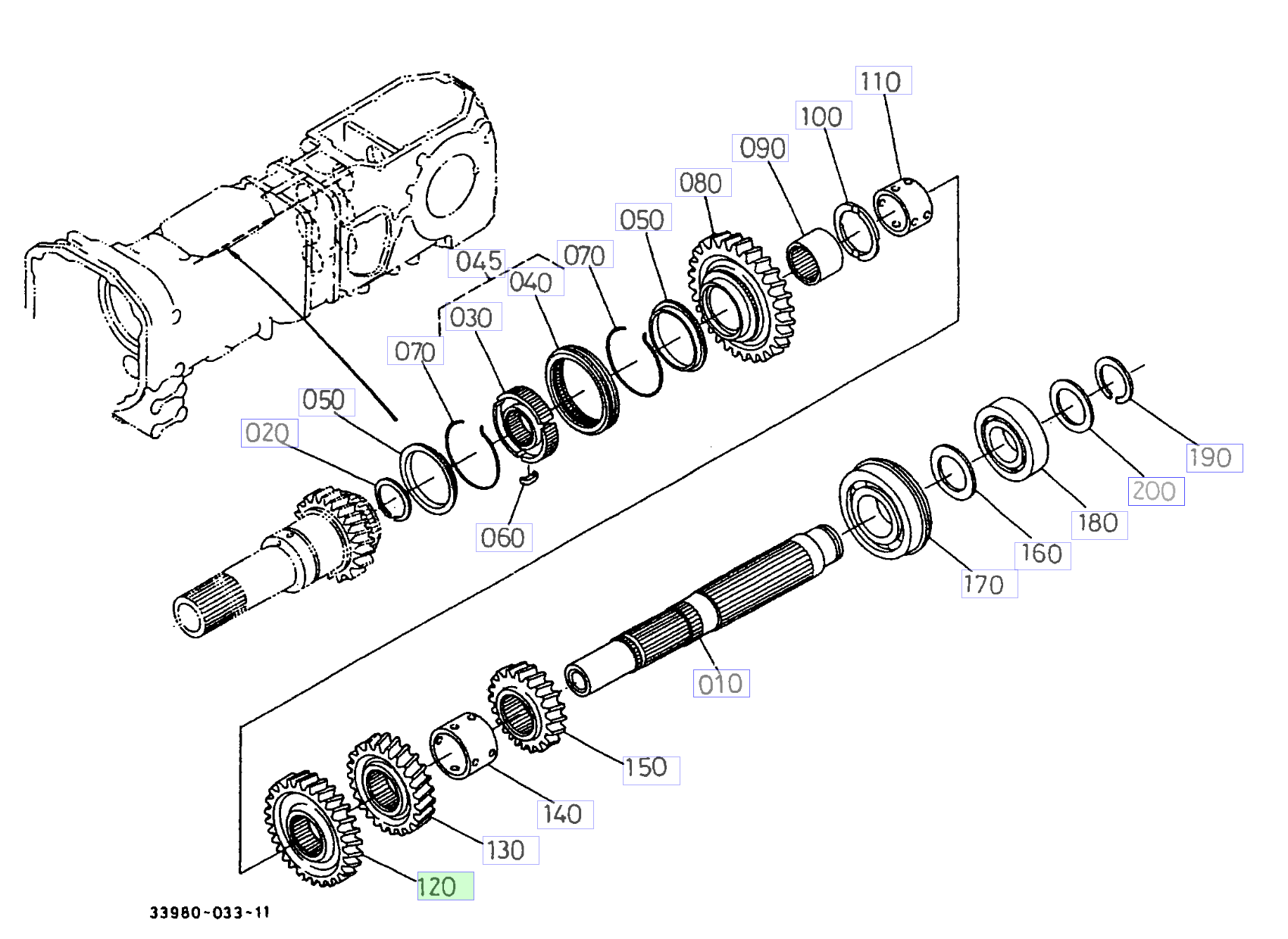 Roată dințată 31 dinți Kubota 33740-28240