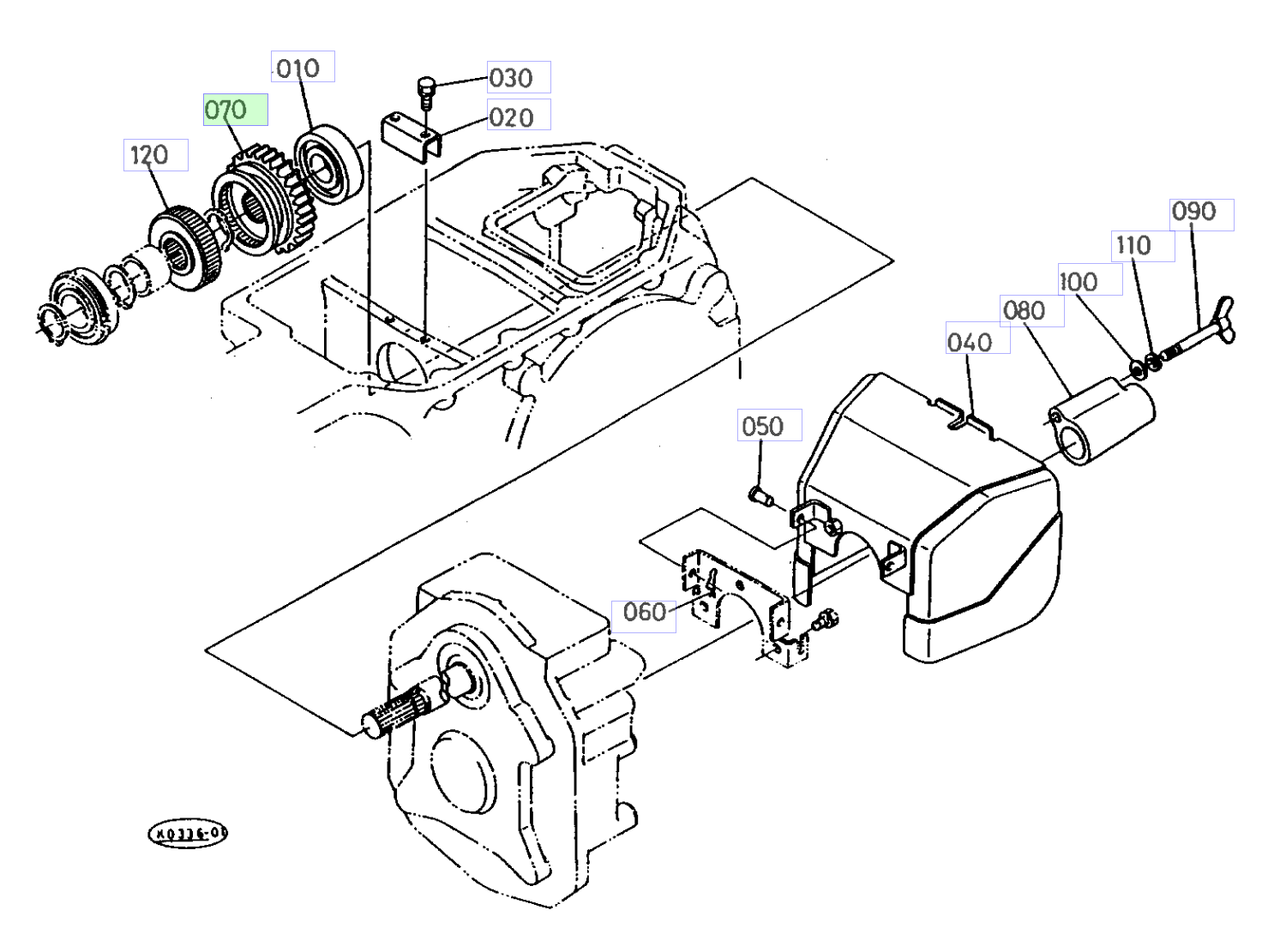 Cuplaj PTO Kubota 36830-80400