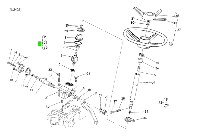 Ansamblu Direcție Manuală Kubota 38240-16100
