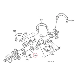 Ax lamă rotavator Kubota 70170-55310