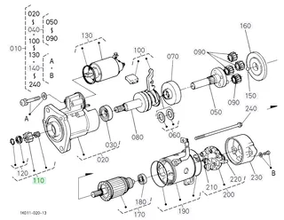 Set pinion Kubota 1C010-63280