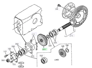 Pinion 29-48 dinți Kubota 37150-21950