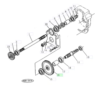 Roată dințată cilindrică 65 dinți Kubota 35450-80150