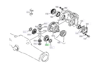 Roată dințată laterală diferențial 2 Kubota 36540-43150