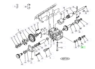 Roată dințată arbore de echilibrare Kubota 15451-26020