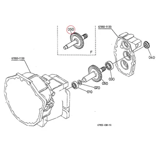 Ax pinion 33 dinți Kubota 6A000-76310