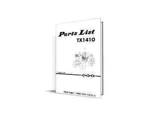 Manual de piese Iseki TX1410 - catalog