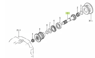 Ax-pinion 18 dinți Iseki 1617-206-001-00