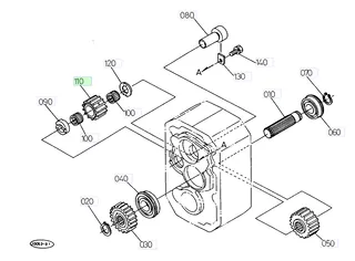 Pinion 15 dinți Kubota 31361-22720