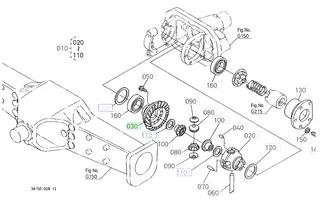 Pinion conic 27 dinți Kubota 3A161-42310