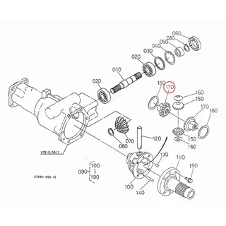 Kubota Pinion planetar 66591-14870