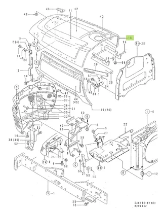 Capotă Yanmar 1W3501-03400