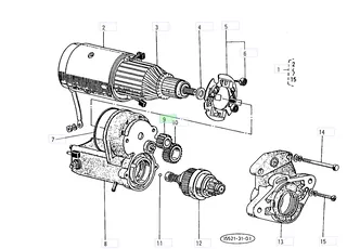 Roată dințată starter 1 Kubota 15521-63260