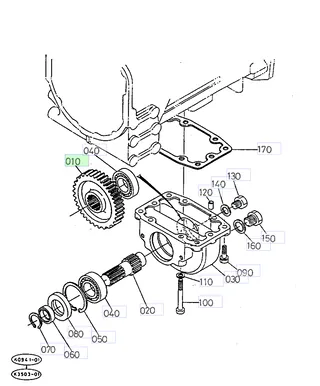 Roată dințată 32 dinți Kubota 36340-41230