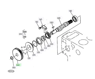 Roată dințată pompă de injecție Kubota 15611-51150