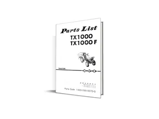 Manual de piese Iseki TX1000 - catalog