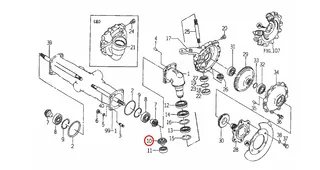 Pinion 17 dinți Iseki: 1614-434-003-10