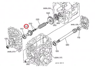Ax-pinion, 27 dinți, Kubota: 6A110-14110