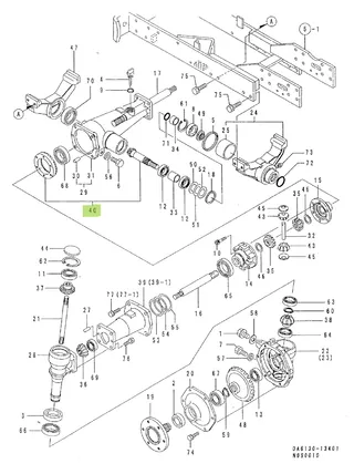 Ansamblu roată conică diferențial față Yanmar 1W3220-50860