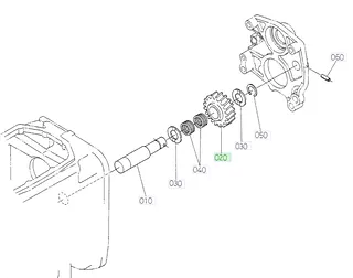 Roată dințată inversor 20 dinți Kubota 33740-34323