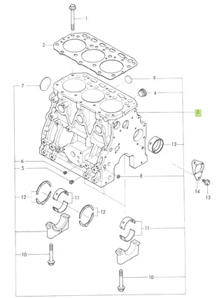 Bloc Motor Yanmar 729157-01560