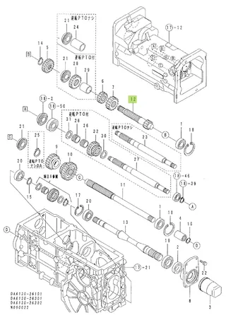 Ax pinion PTO Yanmar 1W3225-71210