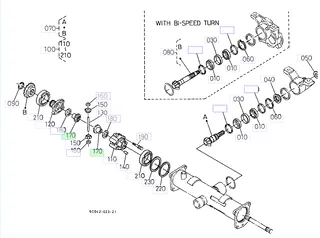 Pinion conic 14 dinți Kubota 6C040-56910