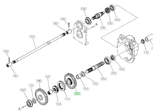 Roată dințată PTO 51 dinți Kubota 32530-25170