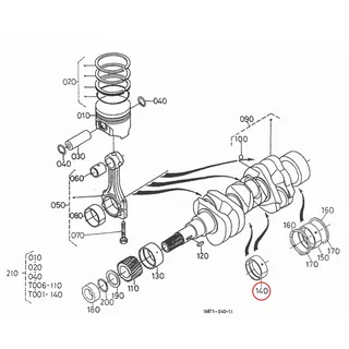 Cuzinet palier 0.2mm Kubota 15861-23860