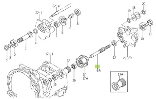 Ax ambreiaj PTO Iseki 1652-209-004-00