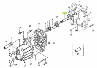 Ax-pinion 25 dinți Iseki 1678-203-001-00