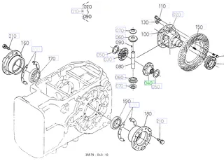 Roată dințată laterală diferențial 2 Kubota 36330-32734