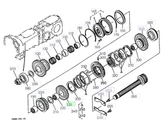 Pinion 32 dinți Kubota 33966-28280