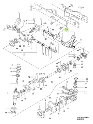 Ansamblu suport spate Yanmar 1W3220-17010