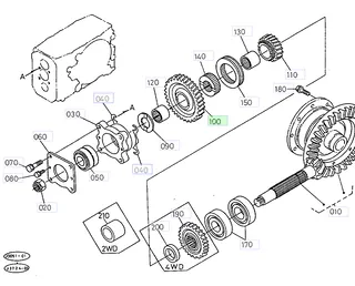 Roată dințată 45 dinți Kubota 32430-22410