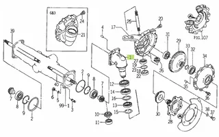 Carcasă pinion conic Iseki 1614-434-001-00