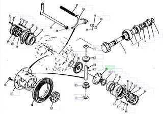 Roată dințată laterală diferențial 2 Kubota 33400-32730