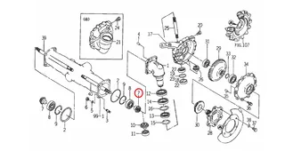 Pinion 11 dinți Iseki: 1614-434-002-10