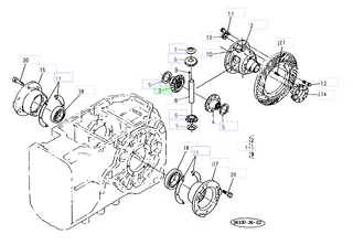 Roată dințată laterală diferențial 1 Kubota 36330-32723
