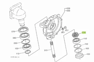 Pinion conic 11 dinți Kubota 34070-13200