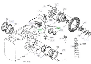 Roată dințată laterală diferențial Kubota 33860-32720