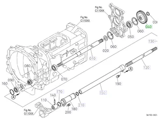 Pinion 36 dinți 4x4 Kubota 3A161-41230